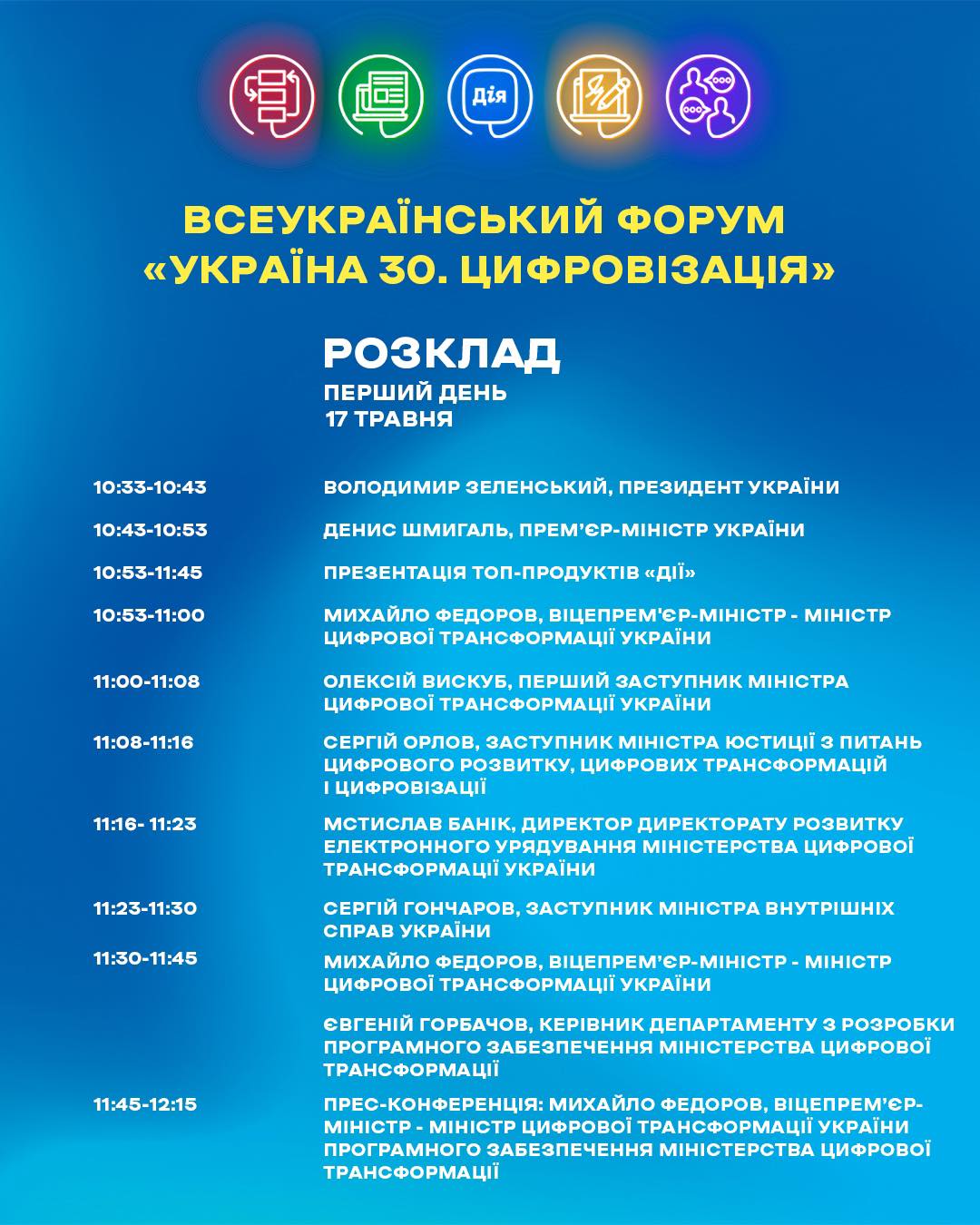 Володимир Зеленський 17 травня відвідає Всеукраїнський форум «Україна 30. Цифровізація»