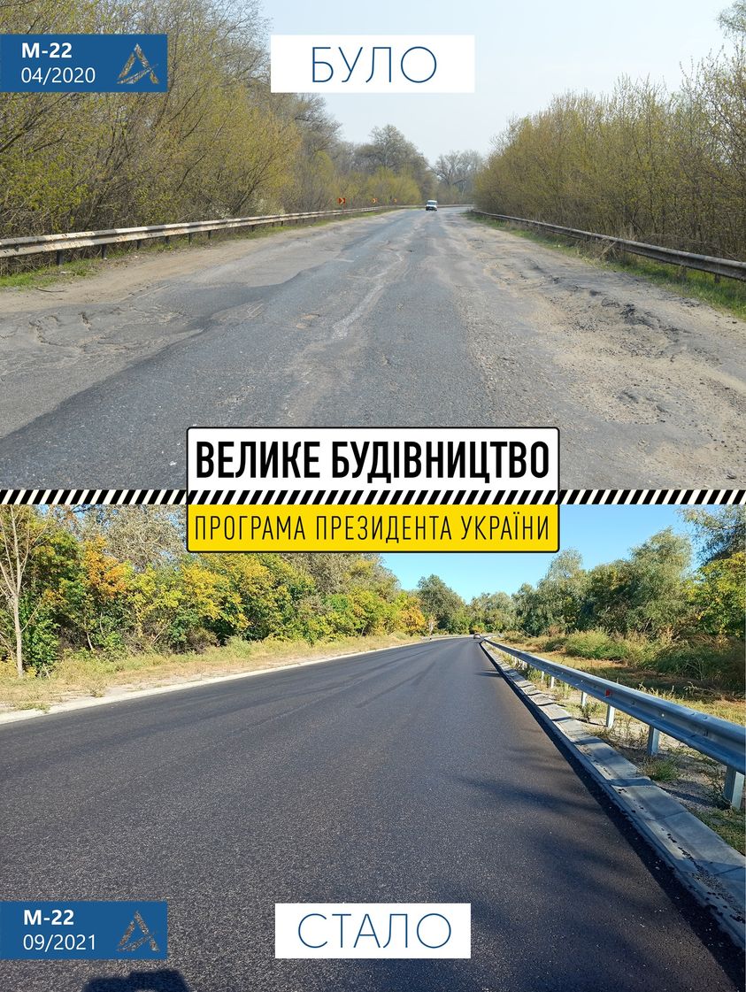 Завершується капітальний ремонт автодороги М-22 Полтава – Олександрія