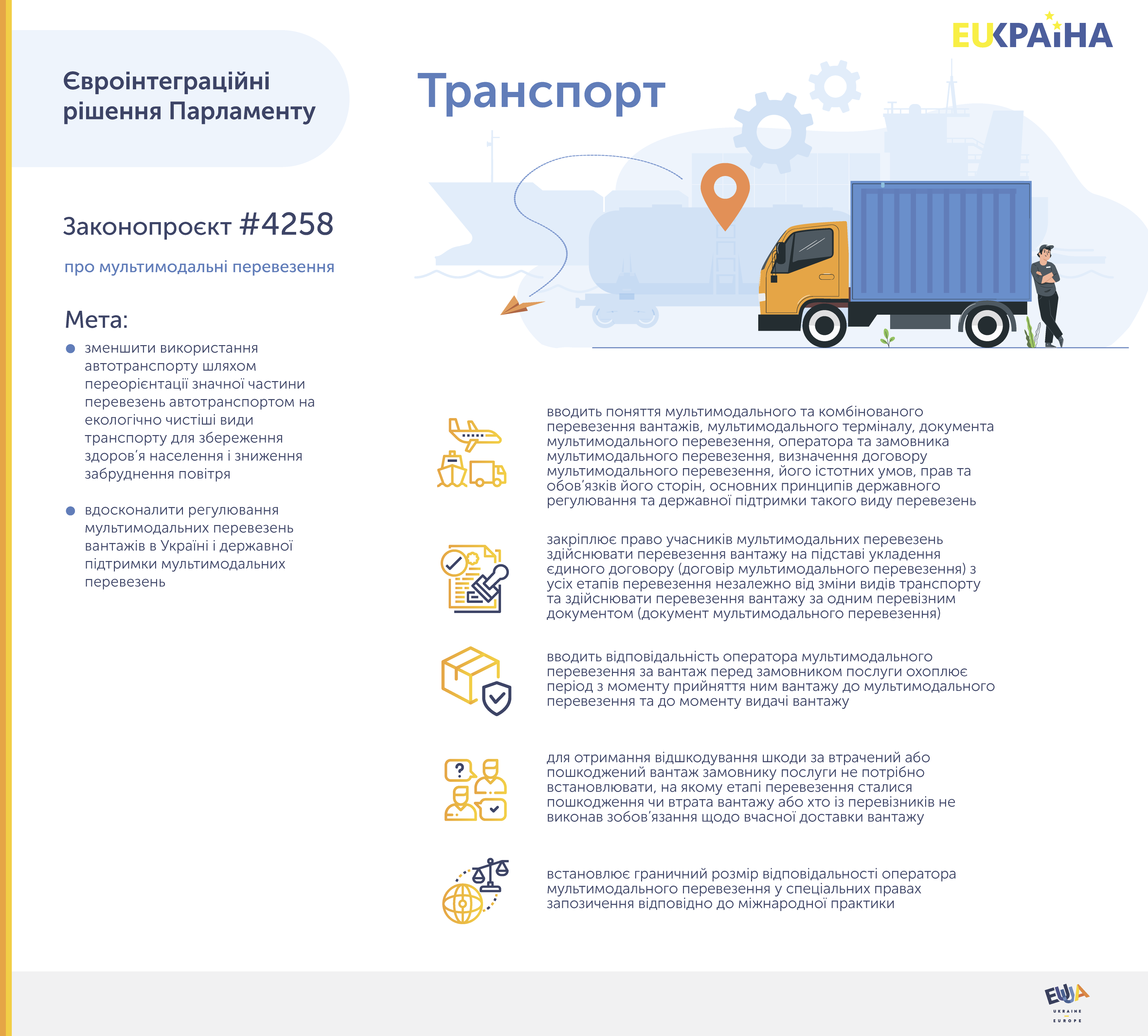 Верховна Рада ухвалила закон про мультимодальні перевезення вантажів