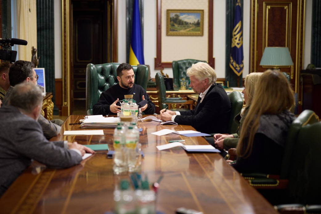 Володимир Зеленський зустрівся з Річардом Бренсоном, який став новим амбасадором United24