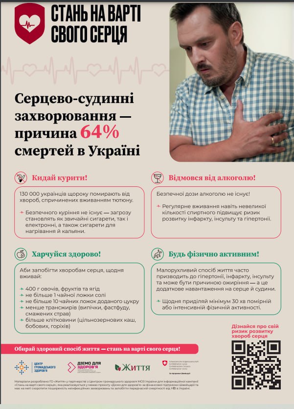  Серцево-судинні захворювання — причина №1 передчасної смертності українців