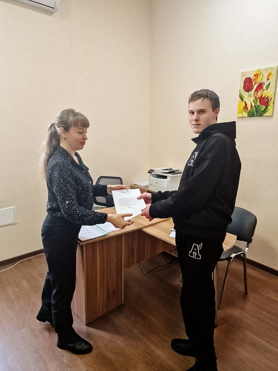 У межах проєкту перекваліфікації ветеранів житель Полтавщини пройшов стажування в ЦНАПі